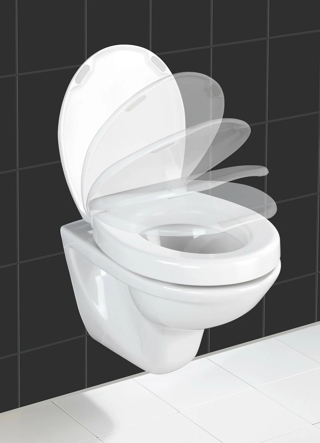 WC-Sitz mit Sitzflächenerhöhung