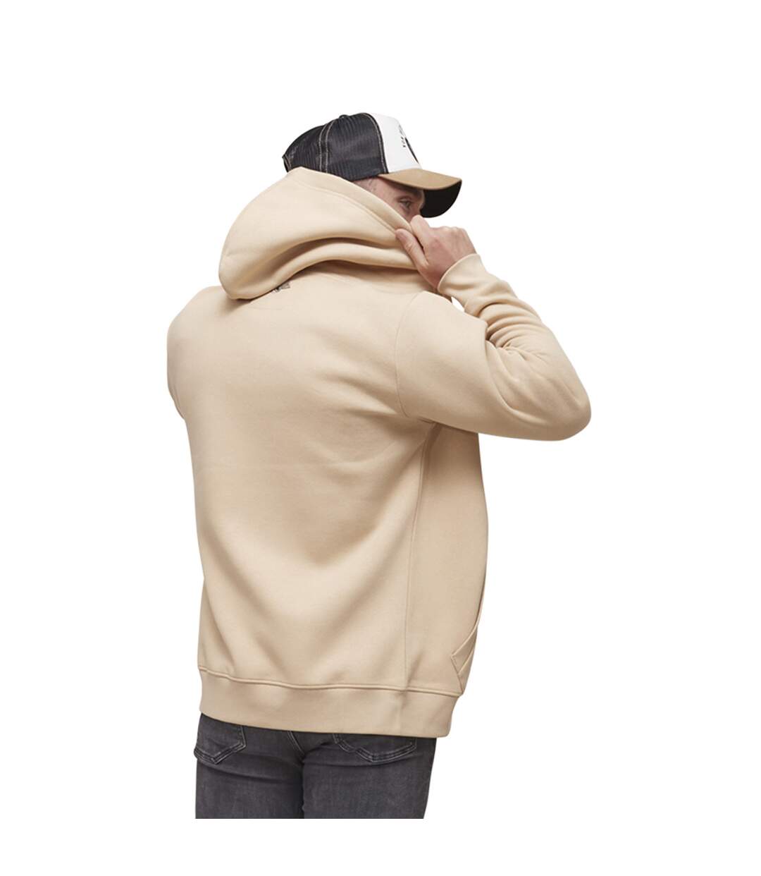 Sweat zippé avec capuche en coton homme Slimane