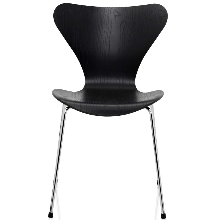 Fritz Hansen Vlinderstoel stoel chroom, coloured ash black