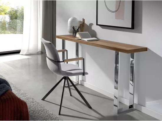 Chaise pivotante en tissu avec pieds en acier 4105 ANGEL CERDA