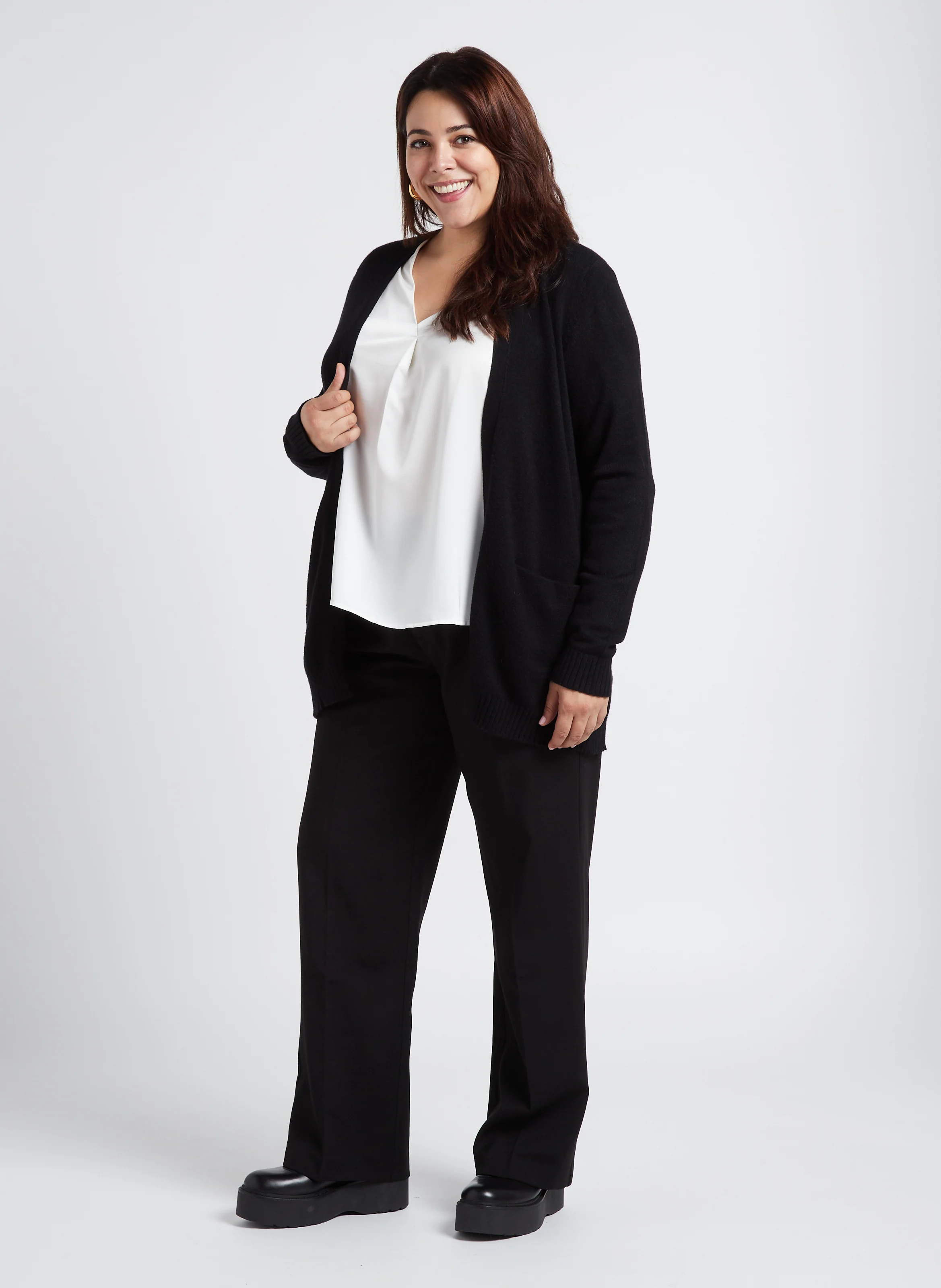 RIL - Cardigan ouvert | Noir
