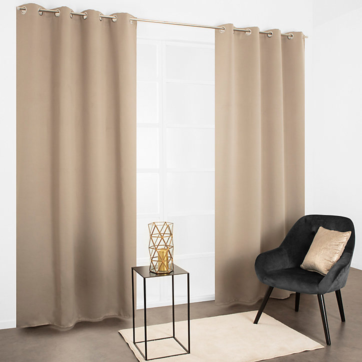 Rideau occultant Sky L.240 x L.135 cm marron taupe JBY Creation