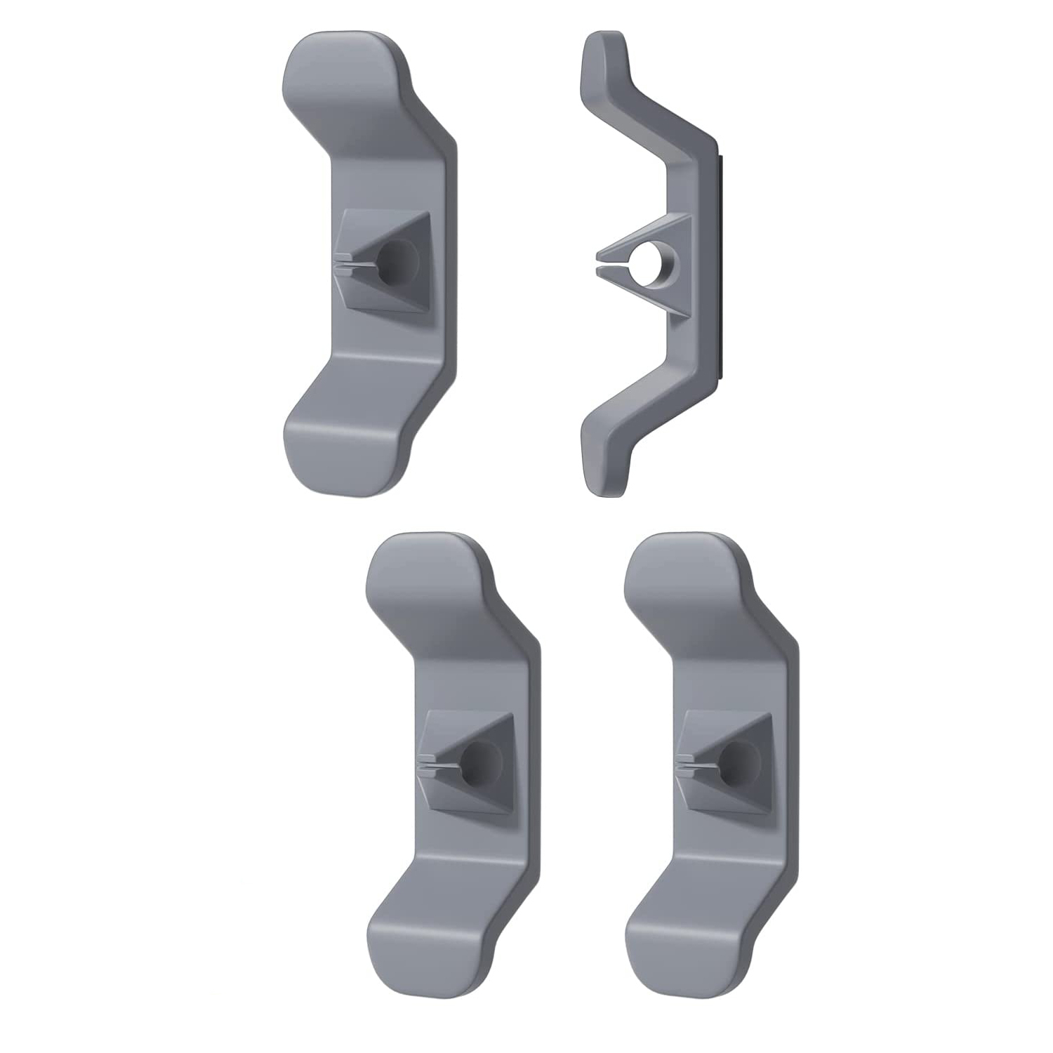 (4er Set) Selbstklebender Kabel Halter Aufwickler Organizer für Küchengeräte - Grau