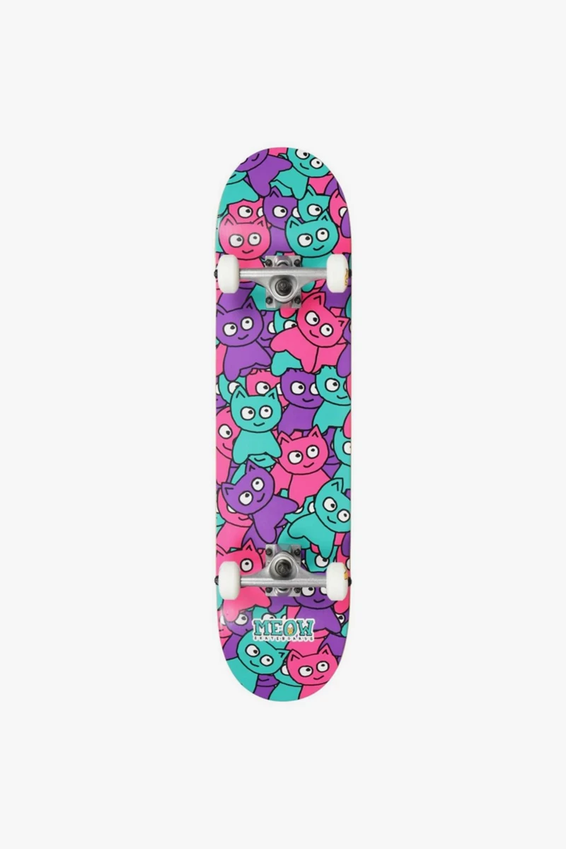 Meow Complete Classic Sticker Pile Skateboard