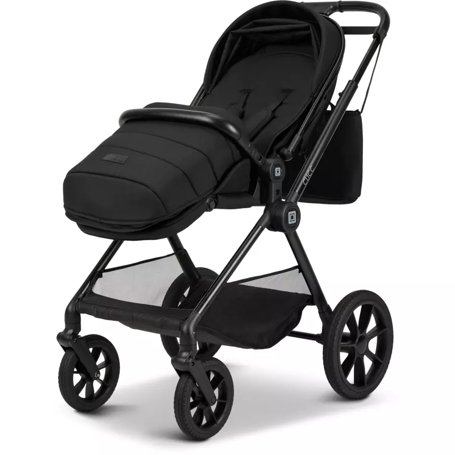 MOON Kombikinderwagen Clicc black melange