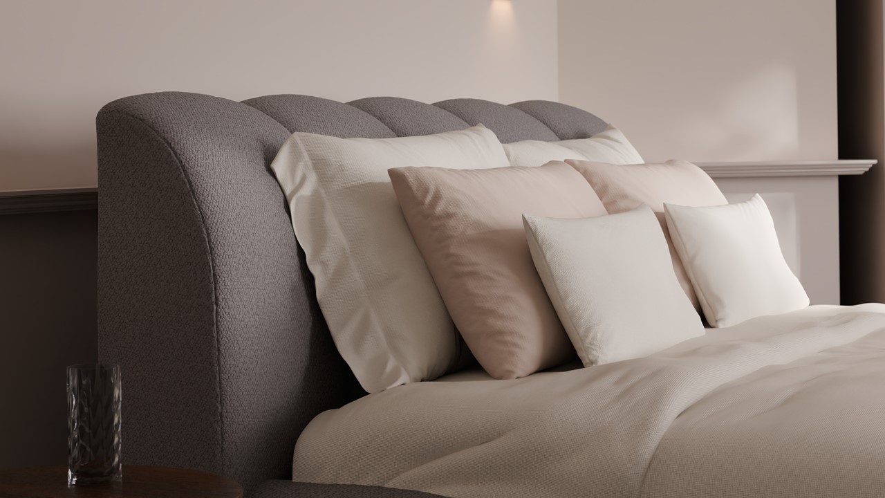 Bed Dune - Bold bouclé grey