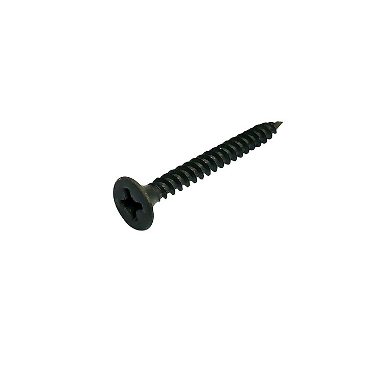 Vis pour plaque de plâtre (universelle), noir mat, 3,5x25 mm - 200 pièces
