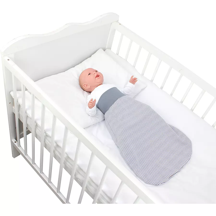 TupTam Baby Strampelsack mit breitem Bund Unwattiert dunkelgrau