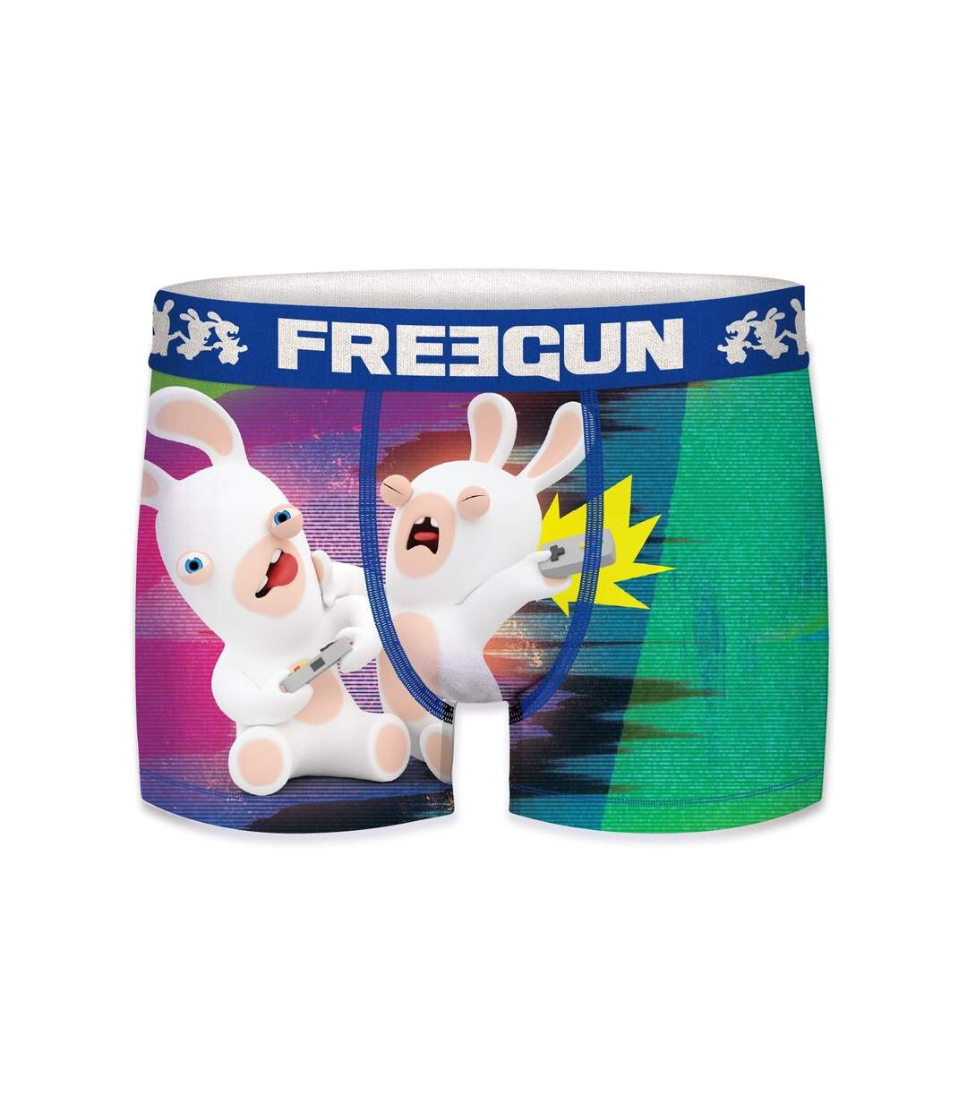 Boxer Homme Lapins Crétins, Calecon Homme, Maille Aérée et Stretch (Lot de 4)