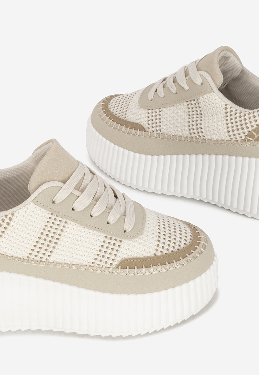 Baskets à plateforme beige Tamylsa