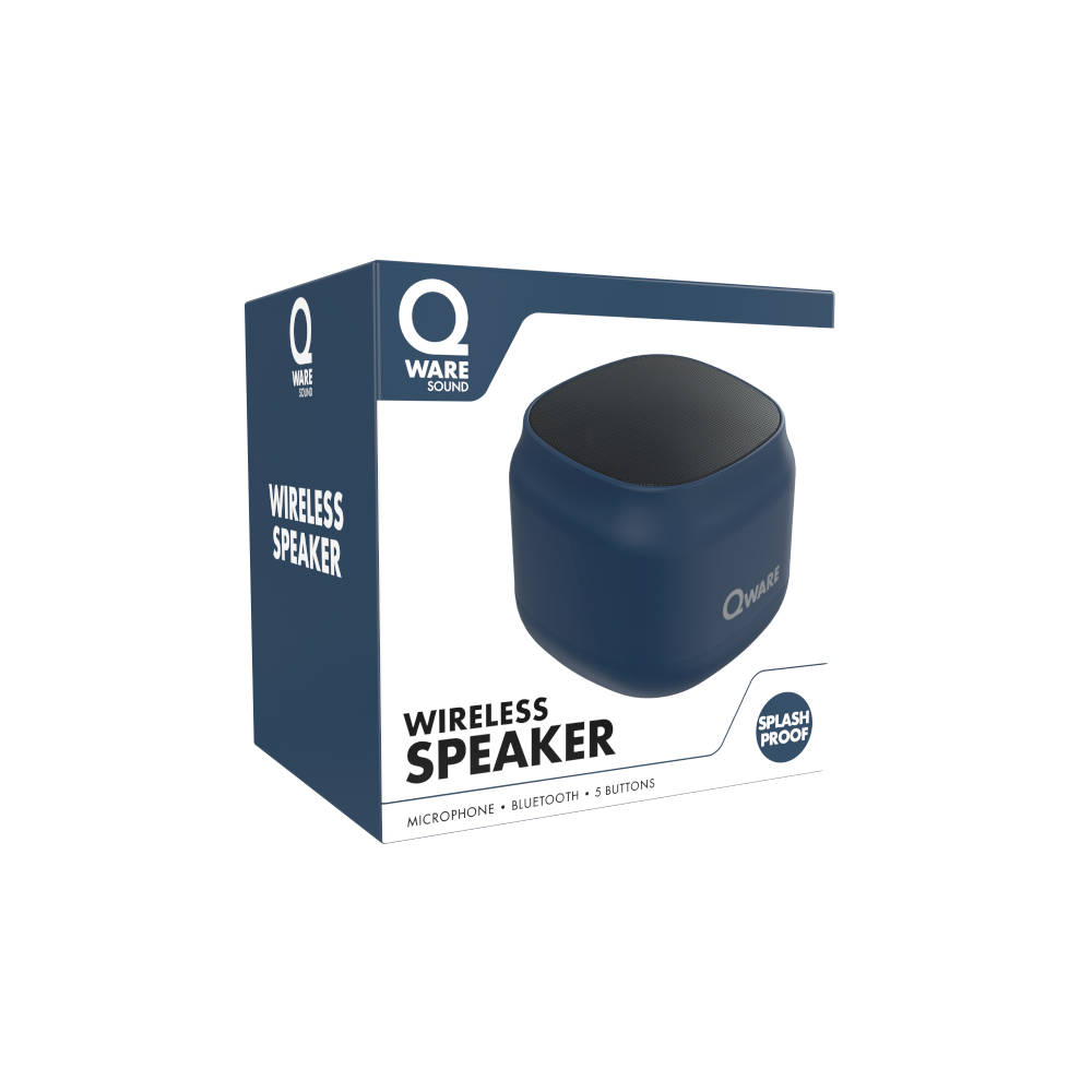 Qware draadloze bluetooth speaker - blauw