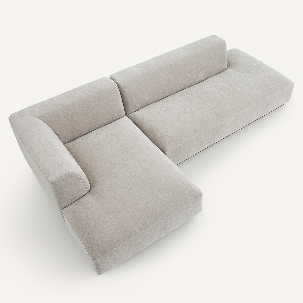 AM.PM<br>Sofá de canto esquerdo XL em veludo chenille, Jacopo