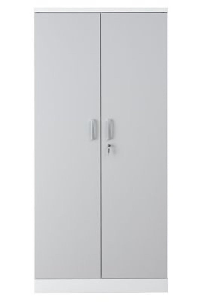 PROREGAL Beetle archiefkast met 4 legplanken, afmetingen (H x B x D): 195 x 92 x 42 cm, wit & grijs