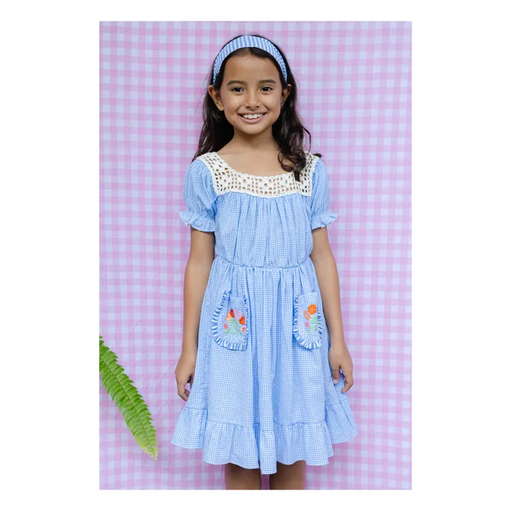 Kidsagogo Robe Precious Col Crochet | Bleu