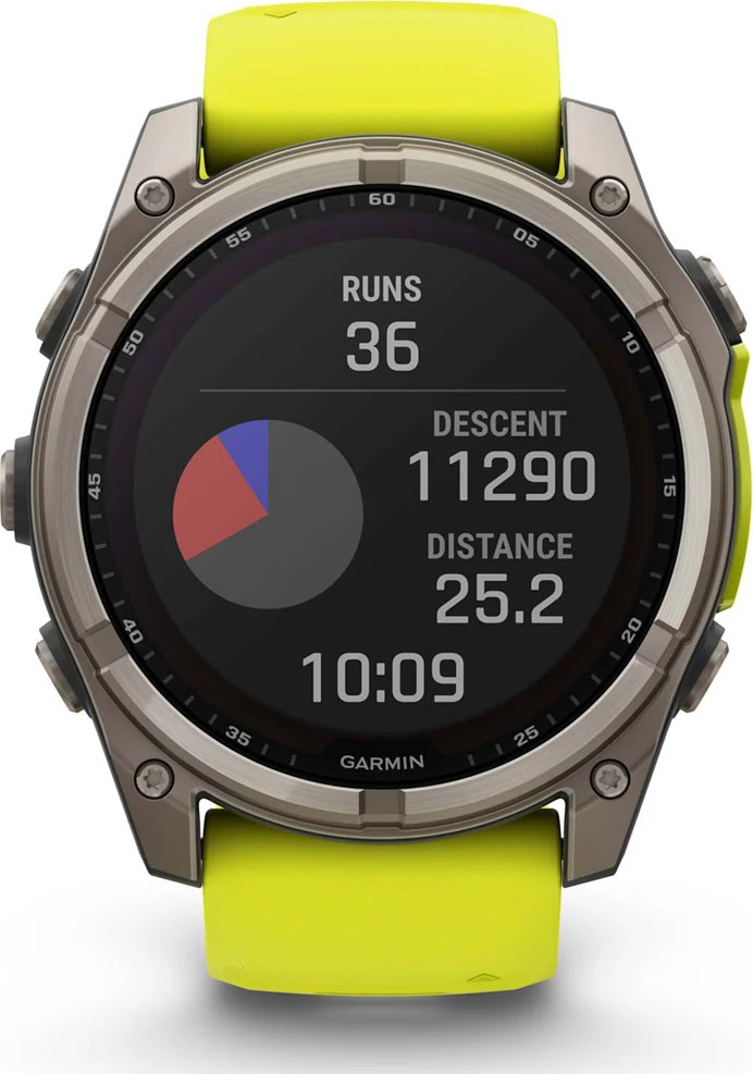 Fenix 8 - Solar Sapphire - 51mm Titanium/Yellow/Graphite