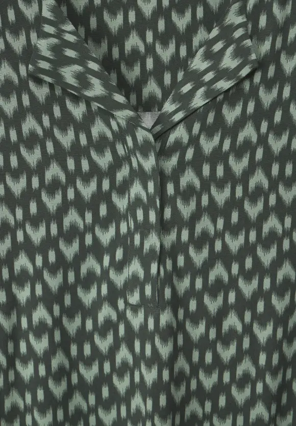 Viskose Printbluse - strong khaki