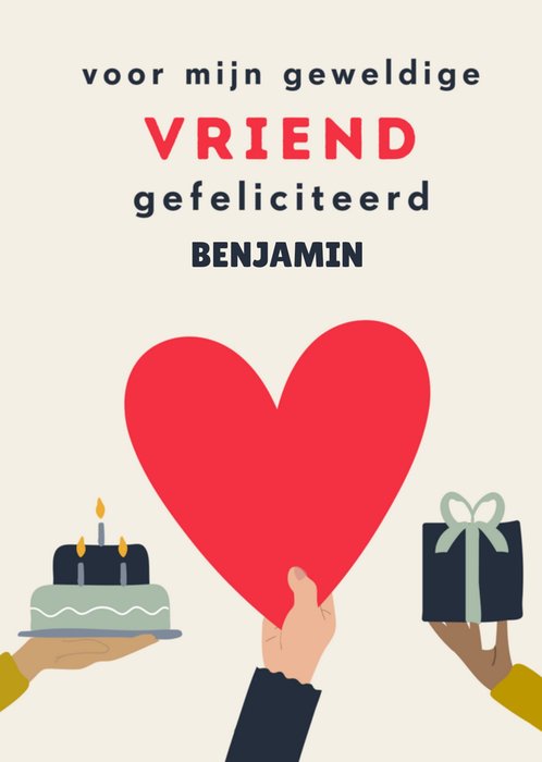 Greetz | Verjaardagskaart | hartje met naam