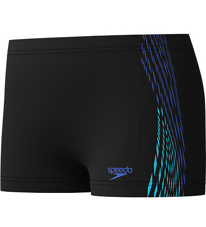 Speedo Badehose - Plastisol Placement - Schwarz m. Blau