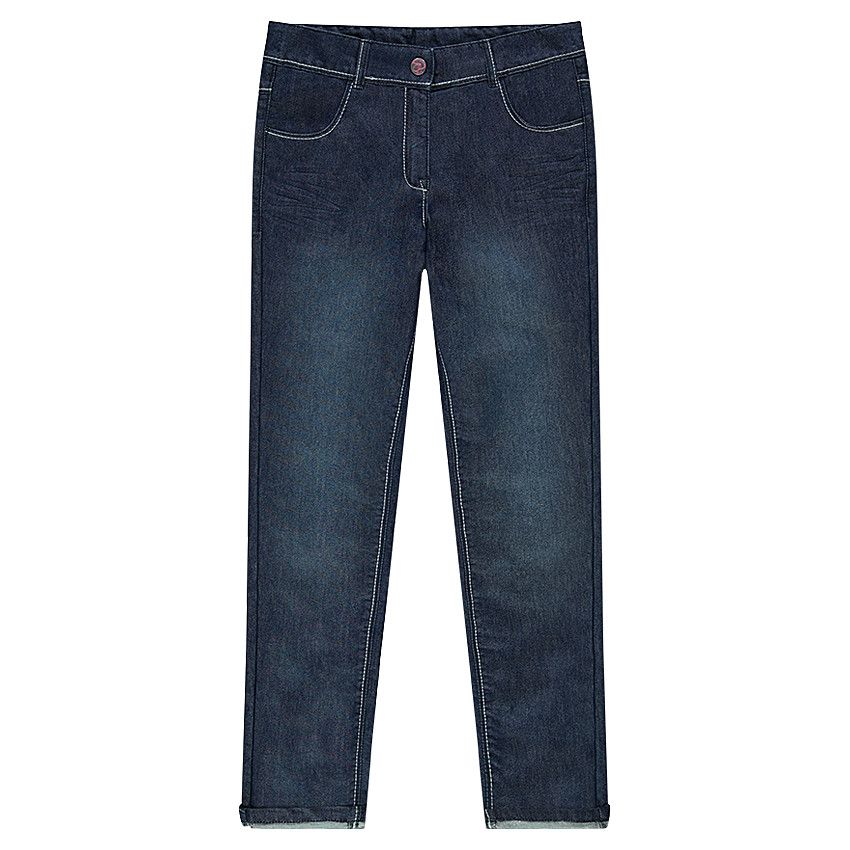 Junior - Jeans slim effet used - Bleu stone