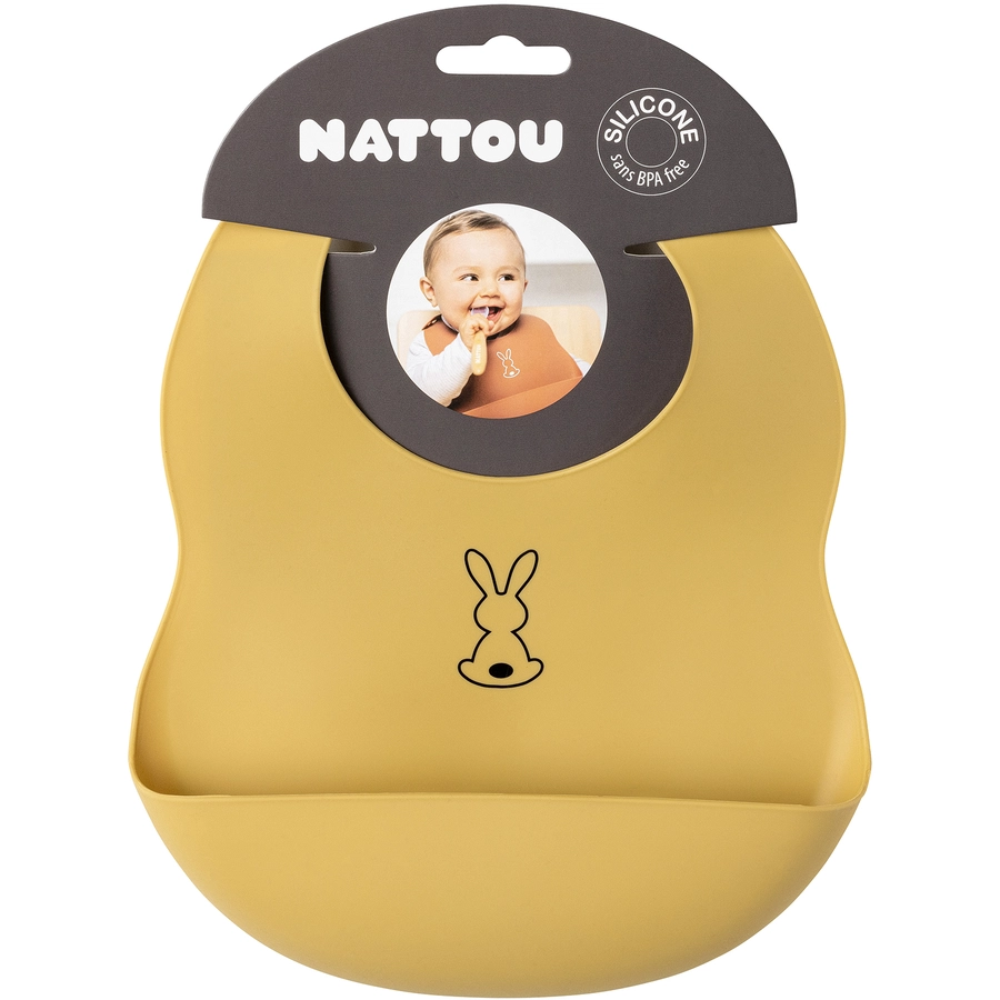 Nattou Silikon Lätzchen Ocker