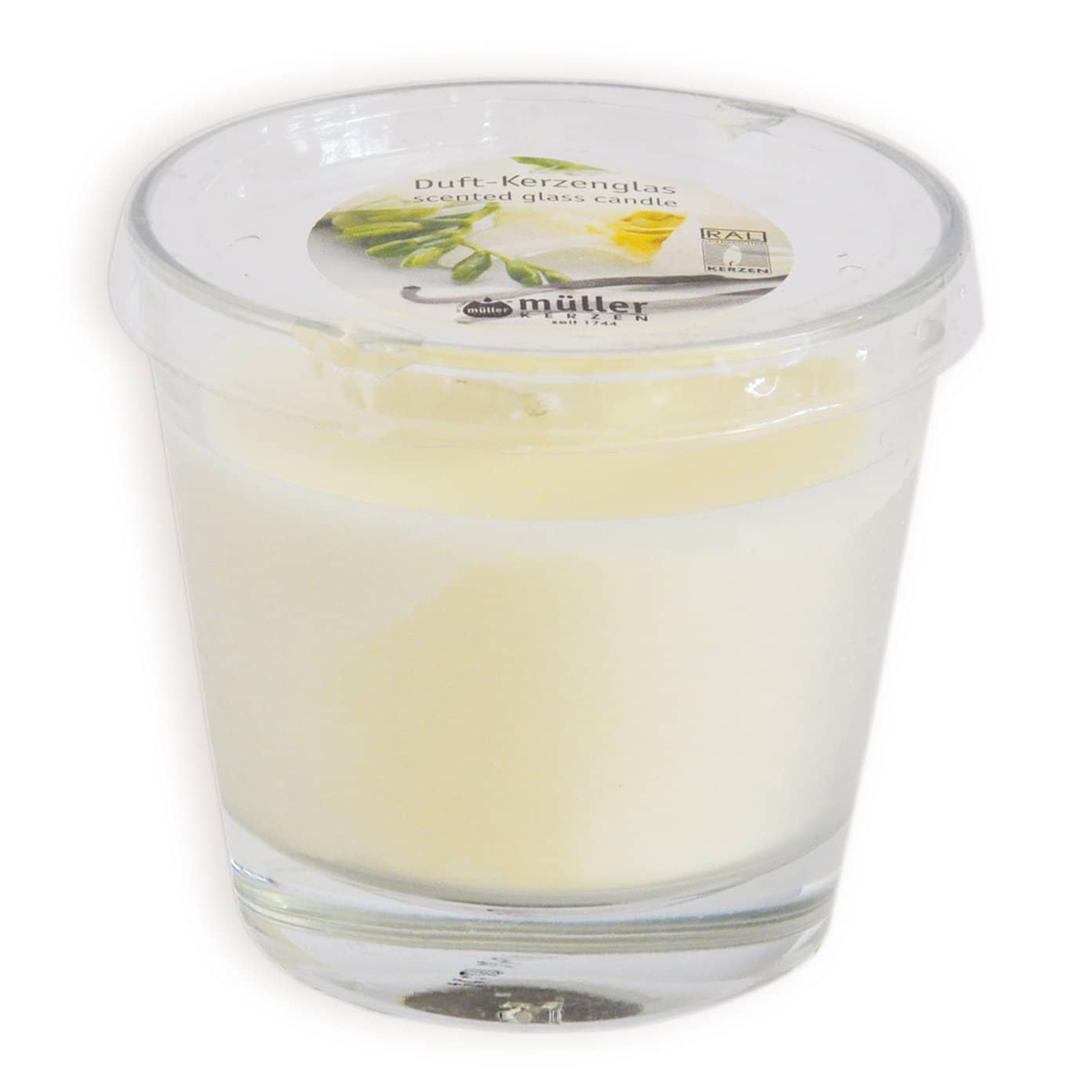 Duftkerze - Vanille - im Glas - Ø 9 cm