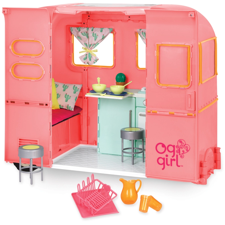 Our Generation Camping Anhänger pink Mehrfarbig