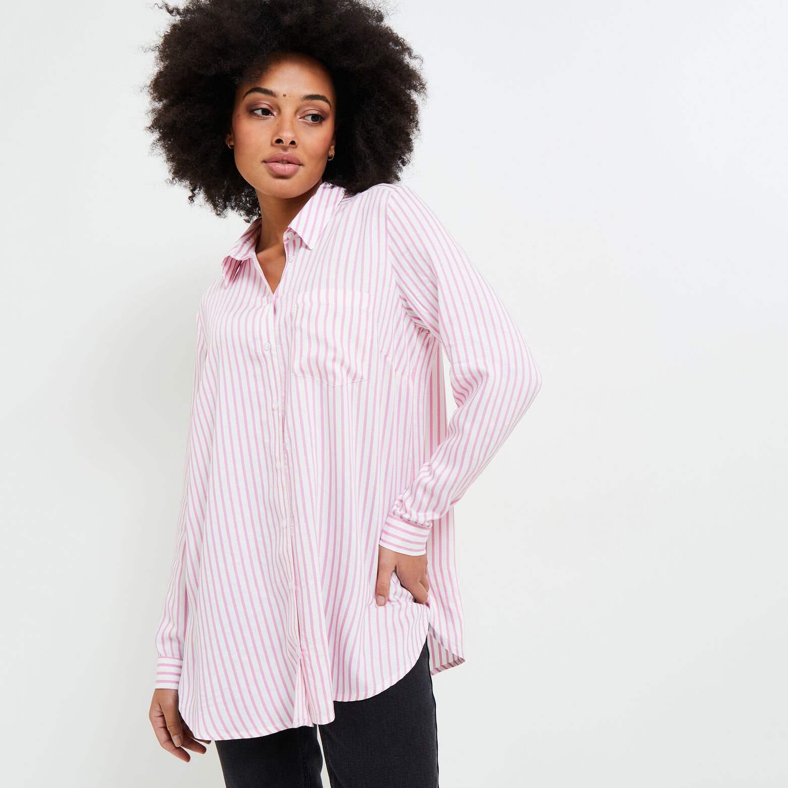 Chemise rayée femme