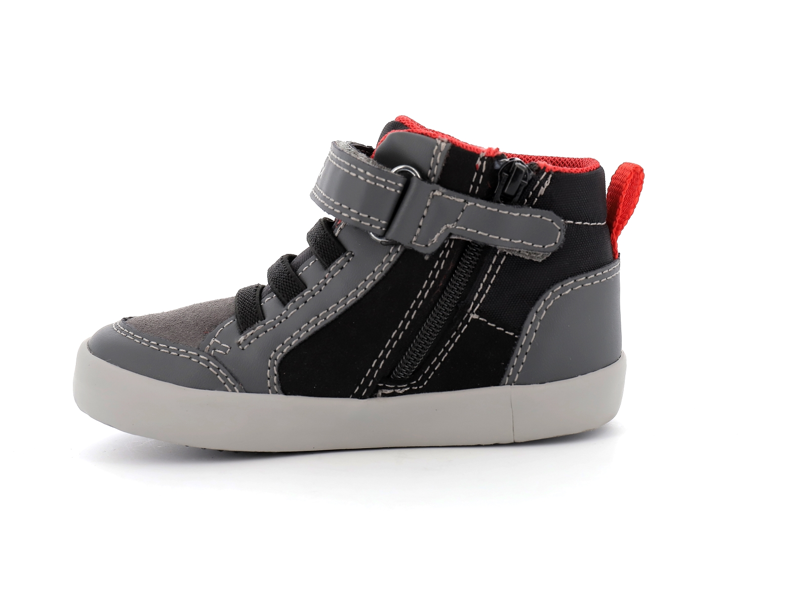 Geox-B GISLI BOY-B161NA Synthétique Noir Gris