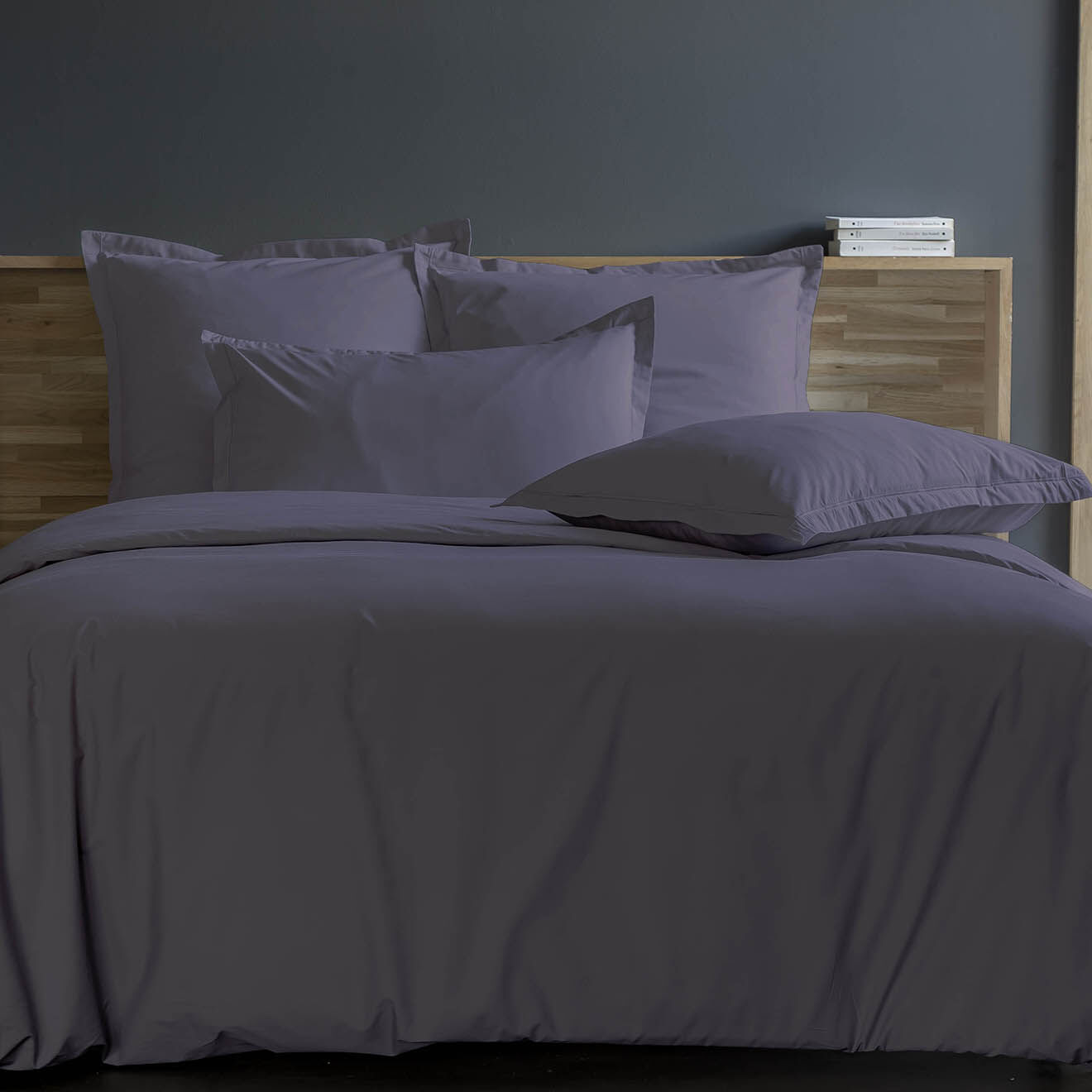 United by PDC Drap housse  100% Satin de Coton bonnet 30 cm anthracite