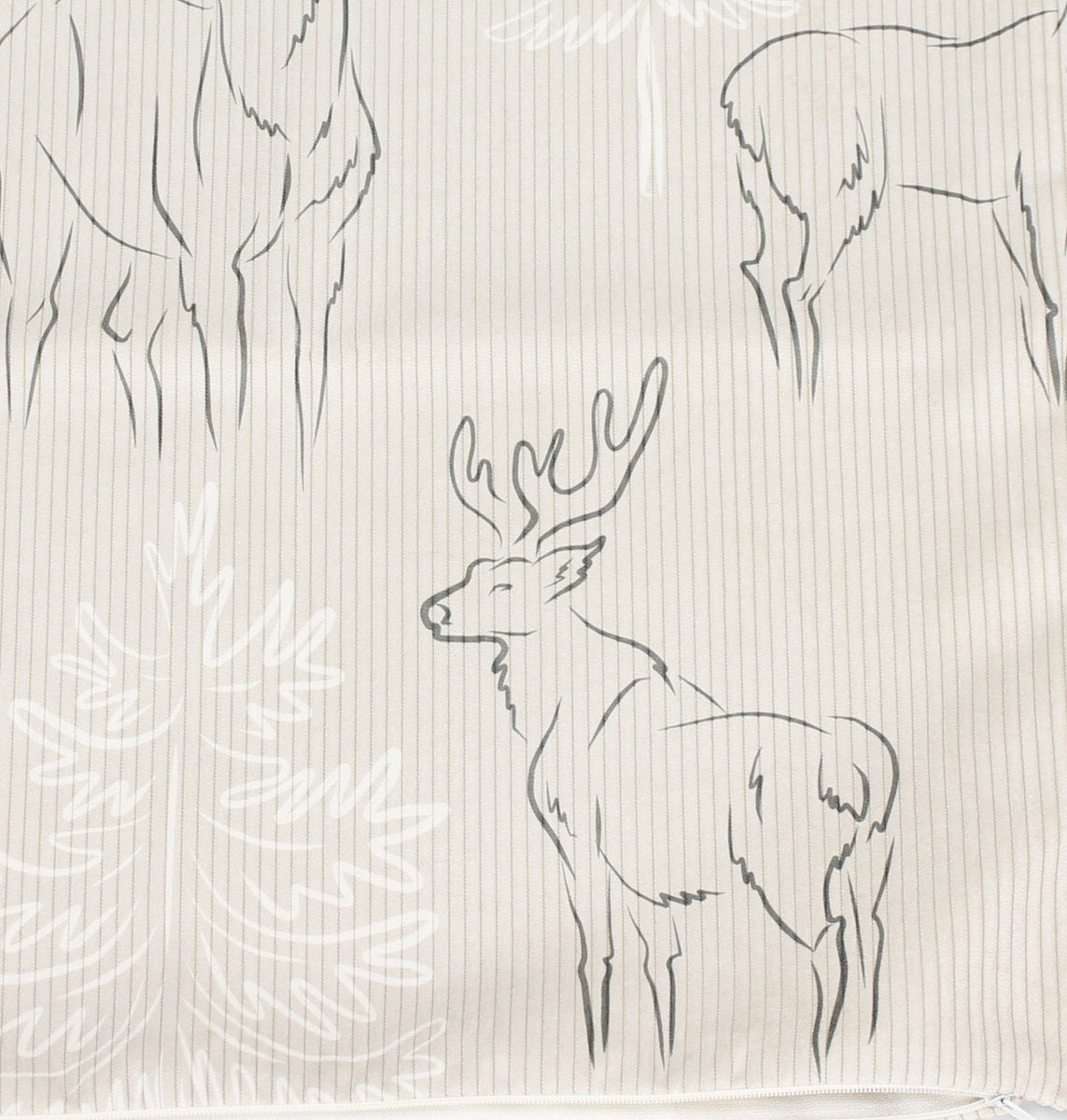 FRANK FLECHTWAREN | Kussenhoes met hertenmotief, polyester, 45 x 45 cm