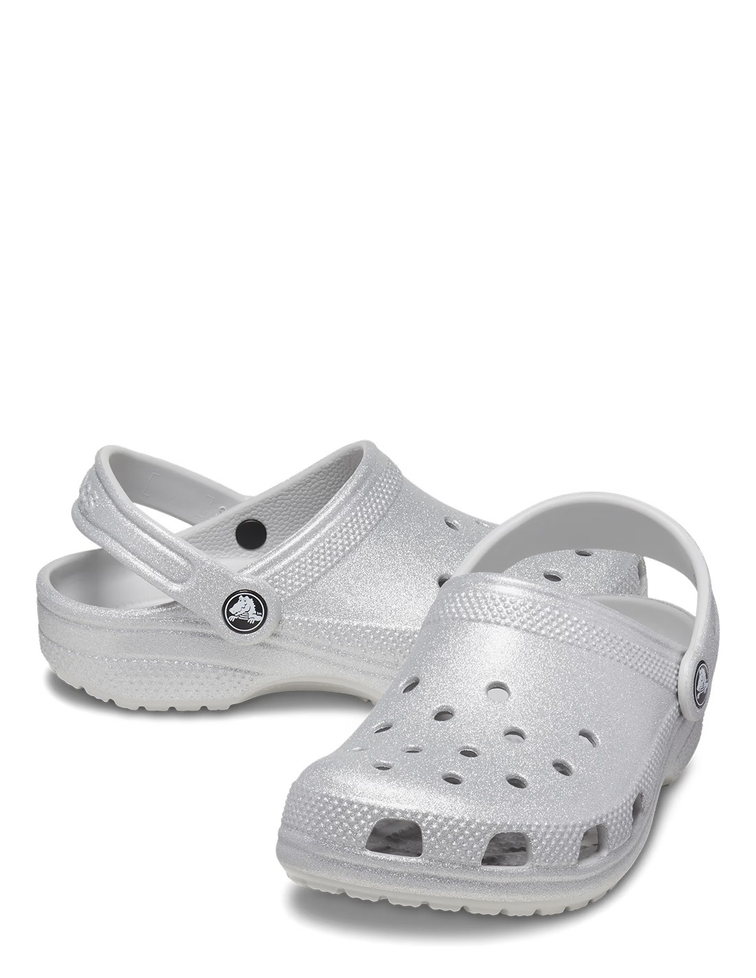 crocs Sabots Femme Enfant Classic Glitter Clog K Silglt Gris