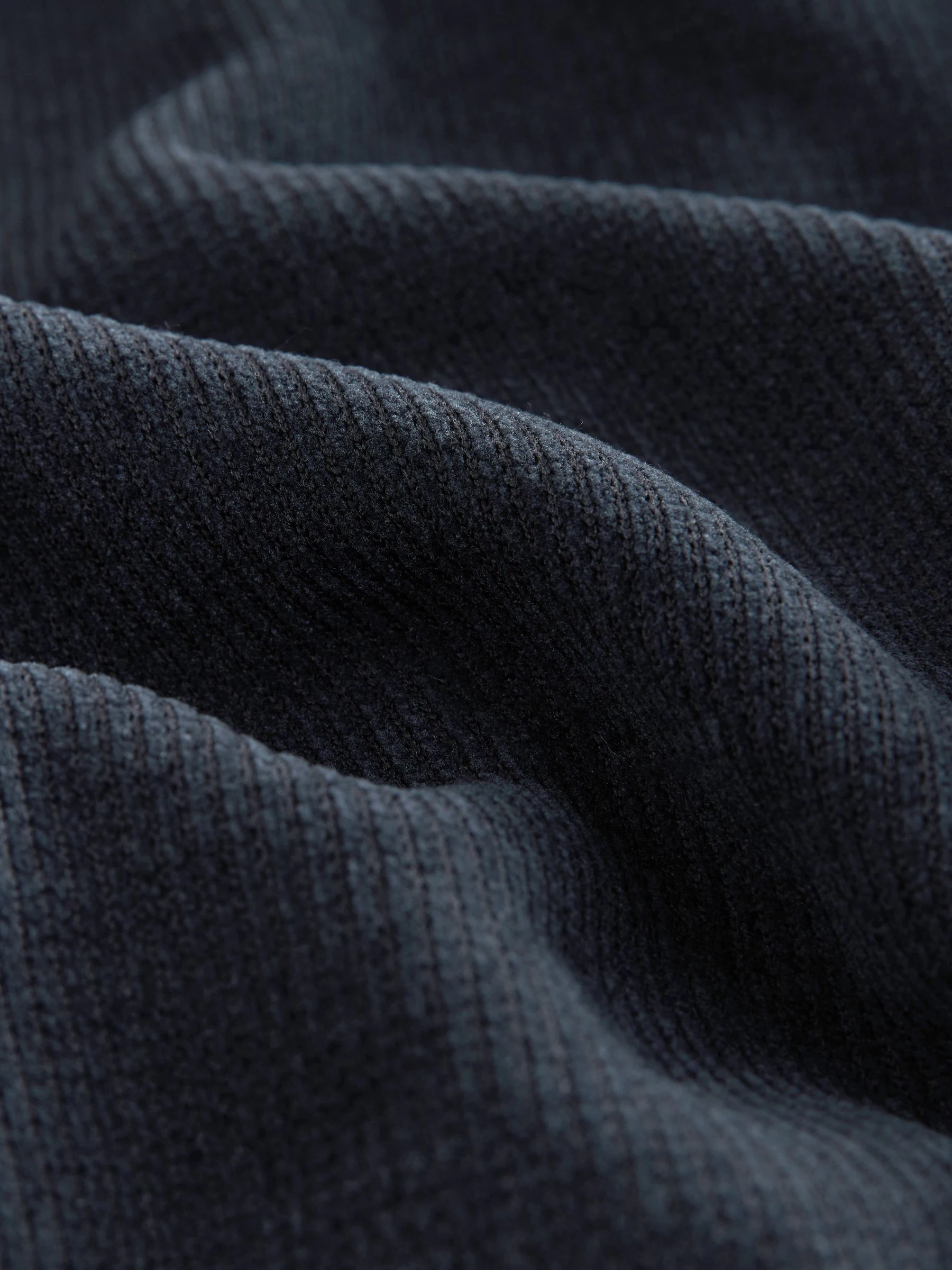 Donkerblauw - Corded Textured Dressing Gown