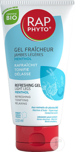 Rap Phyto Gel Fraîcheur Jambes Légères Parfum Menthol Tube 150ml