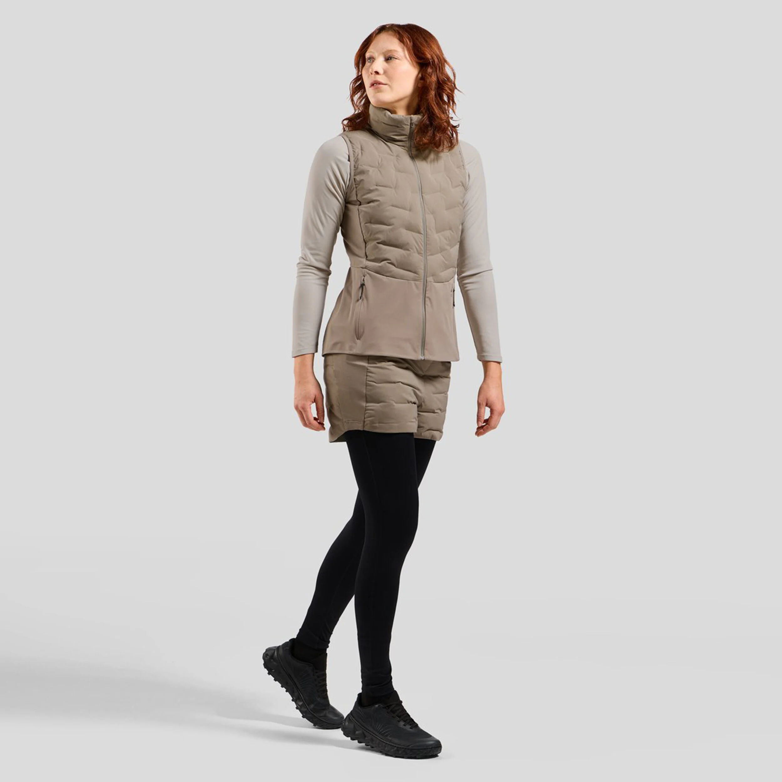 Odlo Zeroweight Insulator Gilets De Course Femmes - Gris