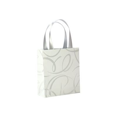 Clairefontaine Premium - Sac cadeau - 12 cm x 4,5 cm x 13,5 cm - arabesque blanc