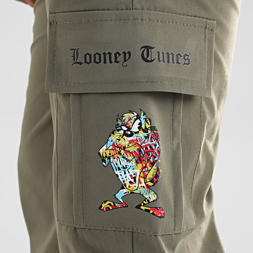 Pantalon Cargo Taz Graffiti Vert Kaki