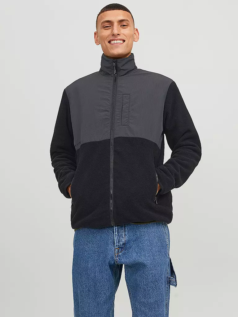 JACK & JONES Fleecejacke JJMARVIN schwarz