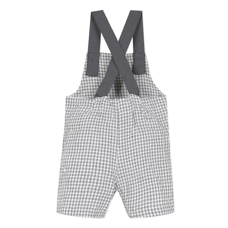 Salopette en coton à carreaux grise bébé garçon Absorba Aucune nuance