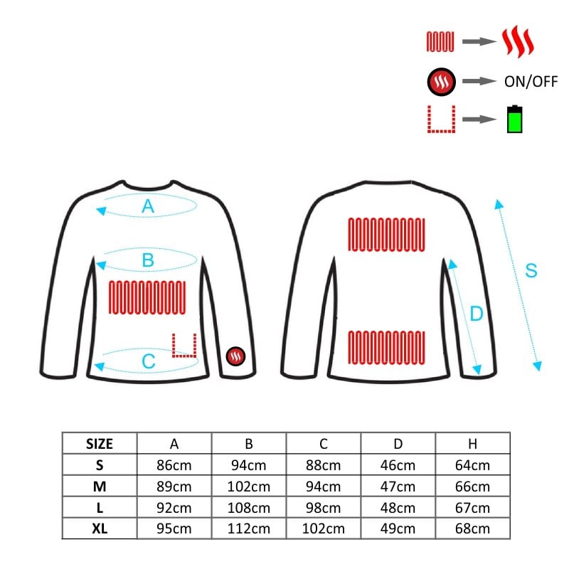 Glovii Heated Sweatshirt, Unisex<br>Superundertøy med varme