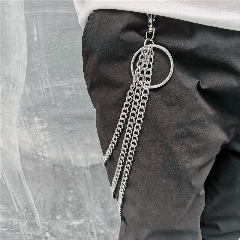 BABLIBU - Gelaagde broek met ketting en tailleband