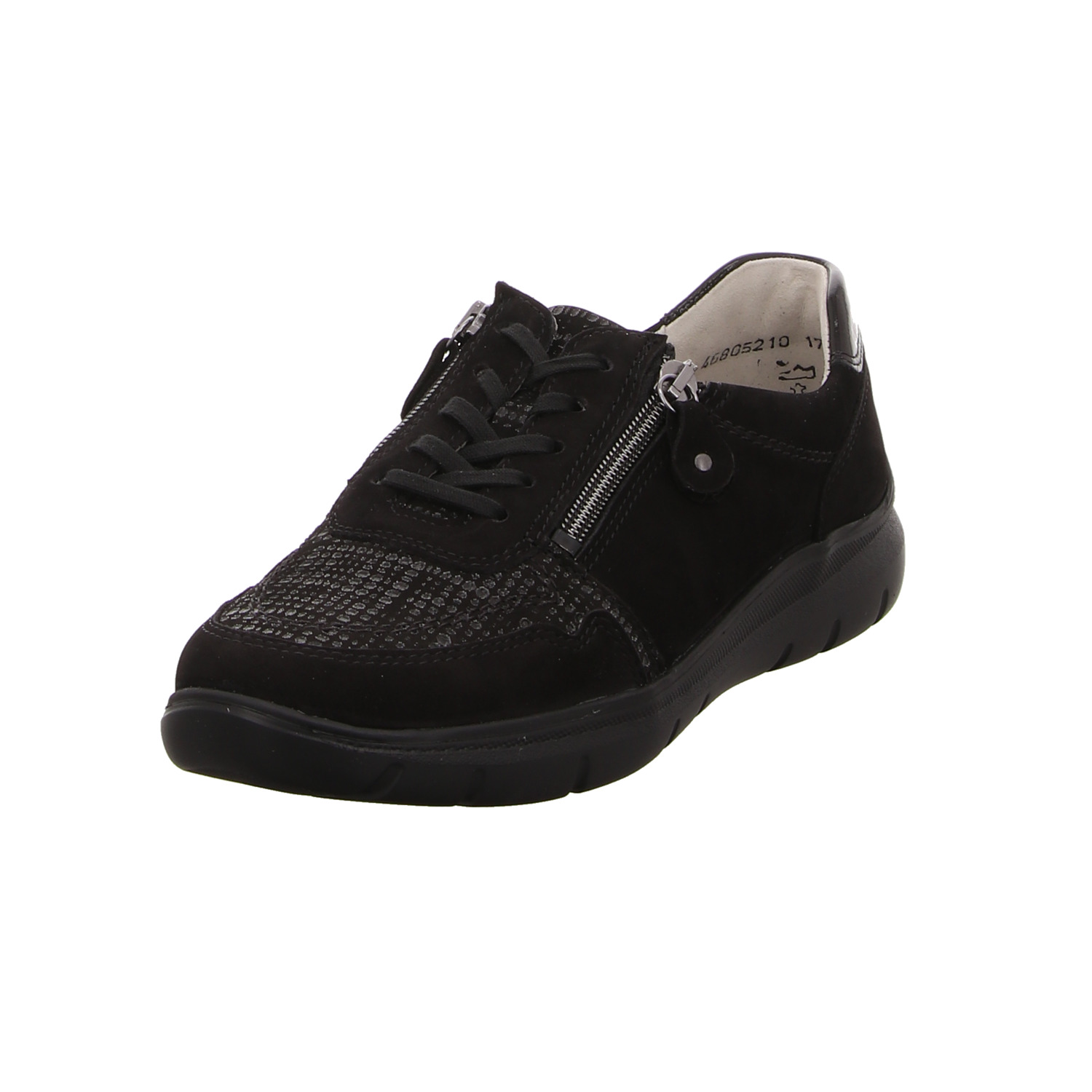 Waldläufer Schnürhalbschuh schwarz