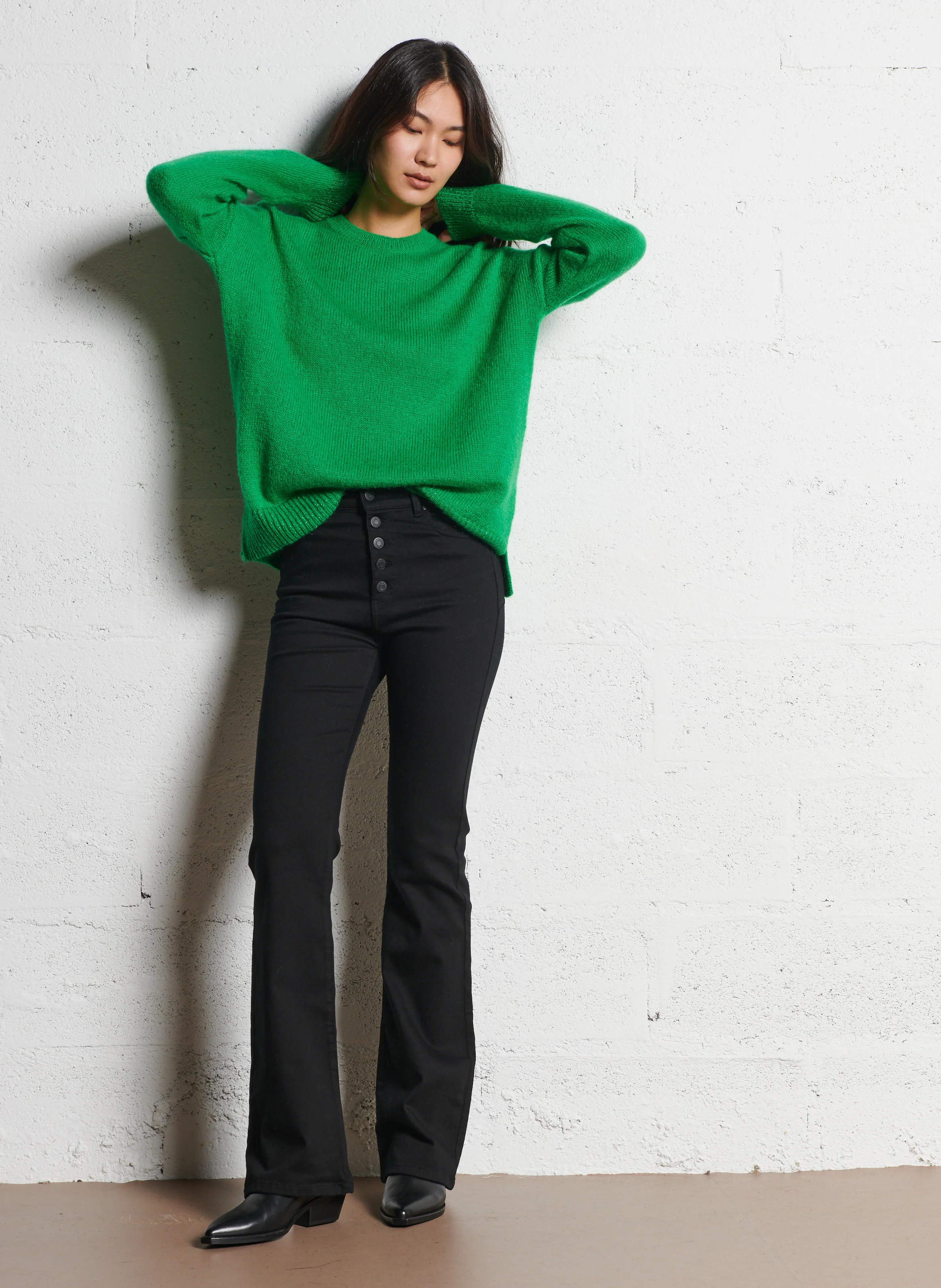 Pull col rond| Vert