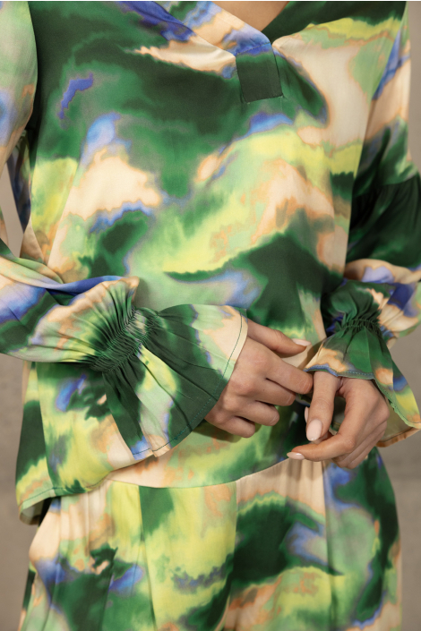Kimara groene dames blouse