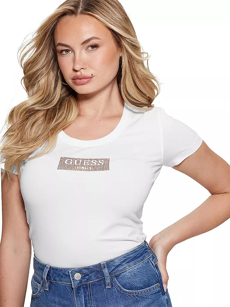 GUESS T-Shirt weiss