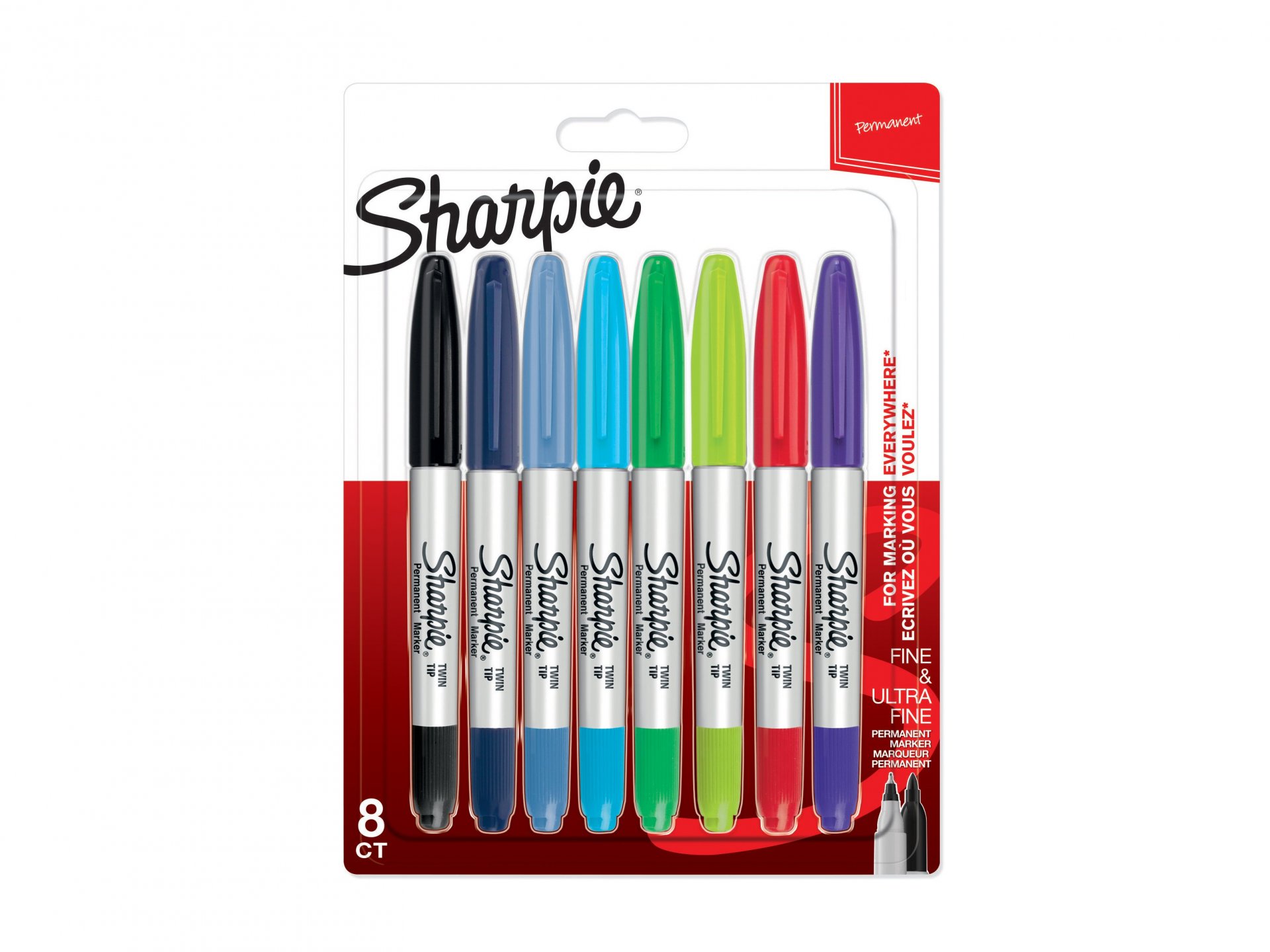 Sharpie Permanent Marker Twin Tip Set