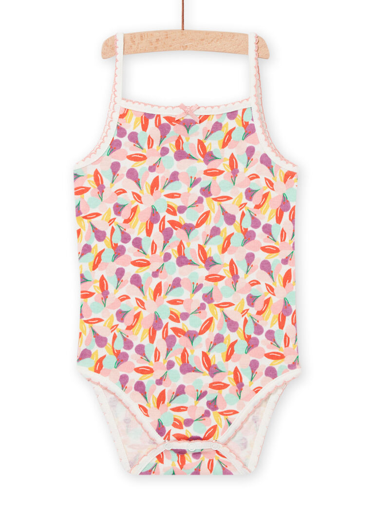 Body à imprimé fleuri écru bébé fille