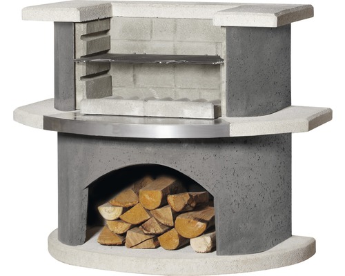 Buschbeck Grillbar Stockholm 65 x 110 x 93 cm wit-antraciet