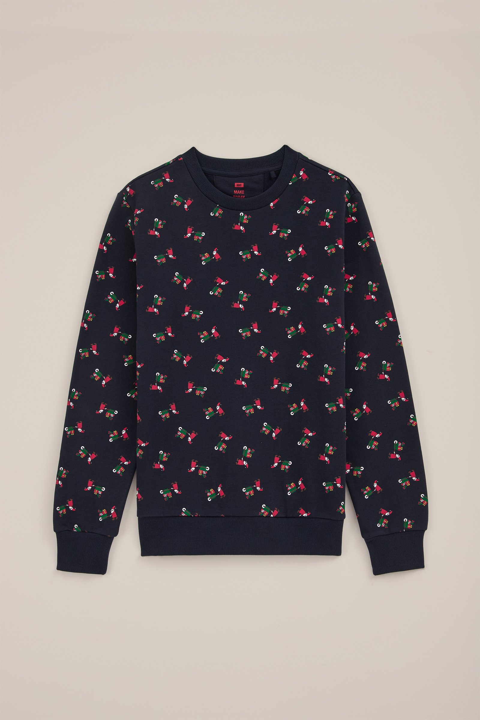 Jongens trui met kerst dessin WE Fashion Donkerblauw