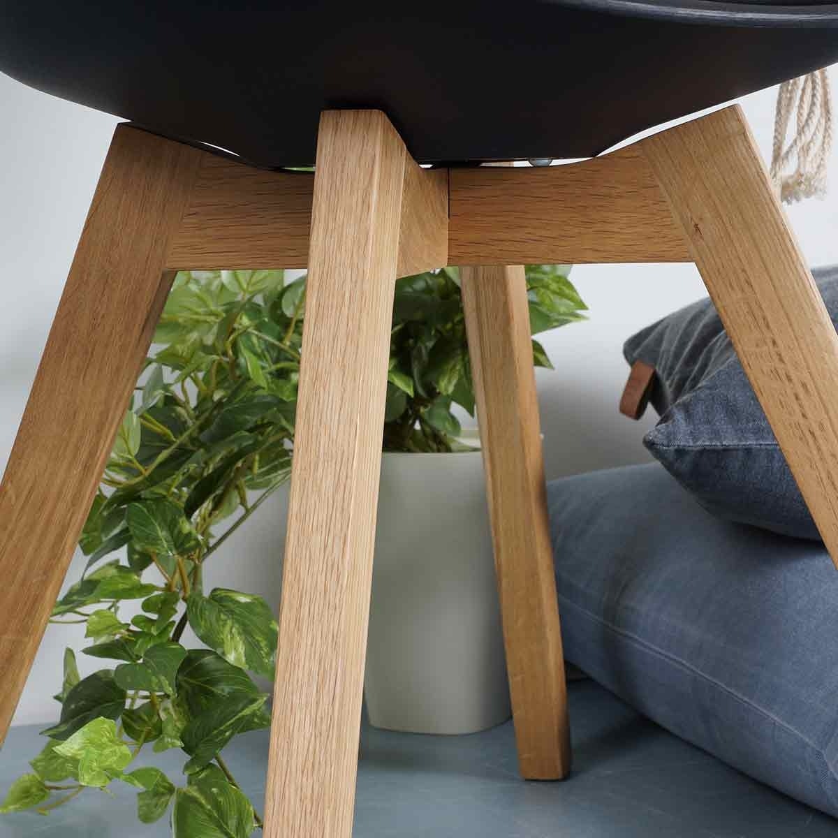 Essence Madera Eetkamerstoel Zwart - Houten Poten