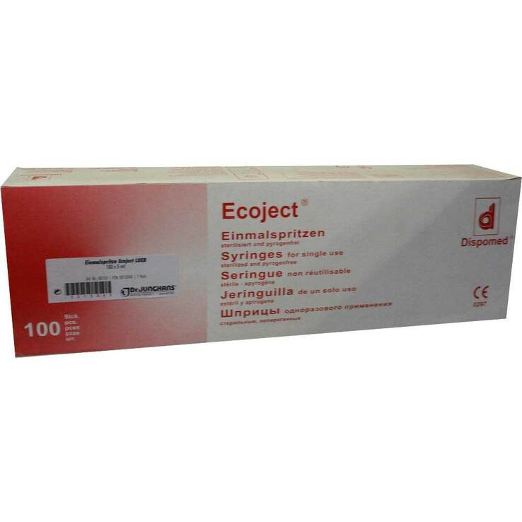 Spritzen Einmal Luer Ecoject, 100X5 ml